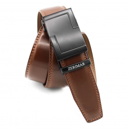 Leather belt with automatic...