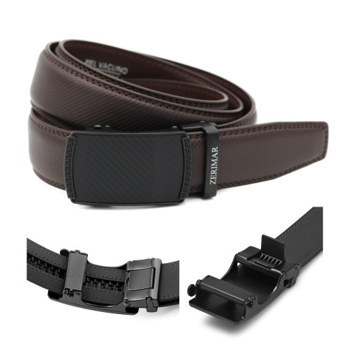 Leather belt with automatic...