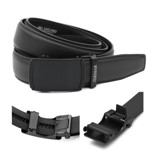 Leather belt with automatic buckle PRECA model