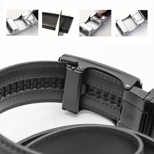 Leather belt with automatic buckle PRECA model