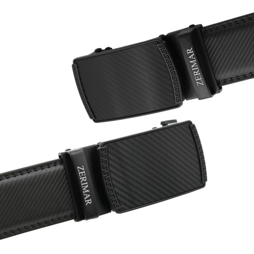 Leather belt with automatic buckle PRECA model