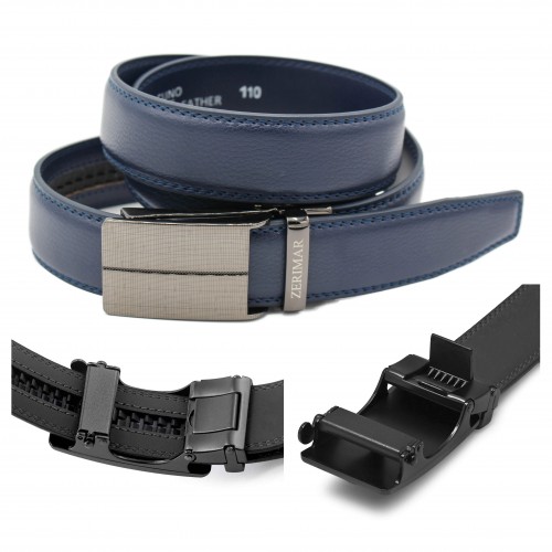 Leather belt with automatic...