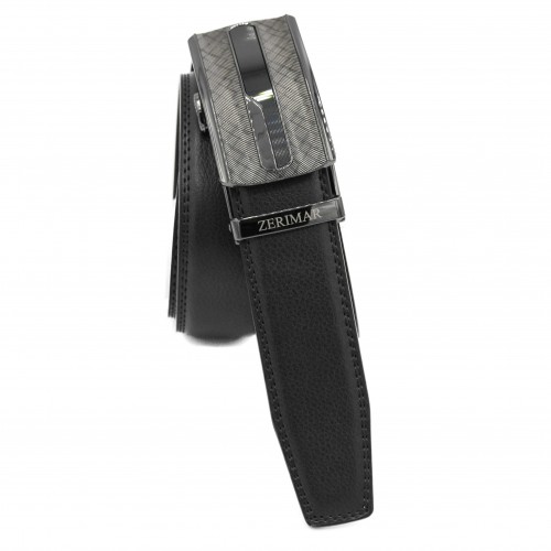 Leather belt with automatic buckle VEDO model