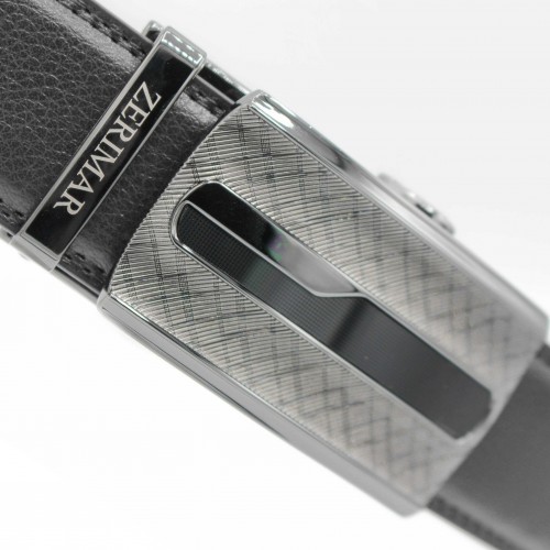 Leather belt with automatic buckle VEDO model