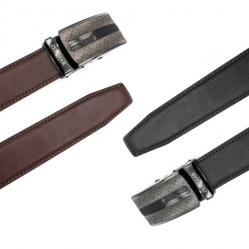 Leather belt with automatic buckle VEDO model