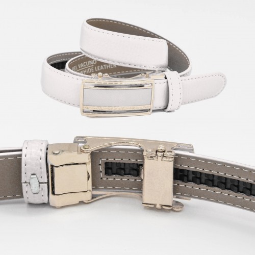 Leather belt with automatic...