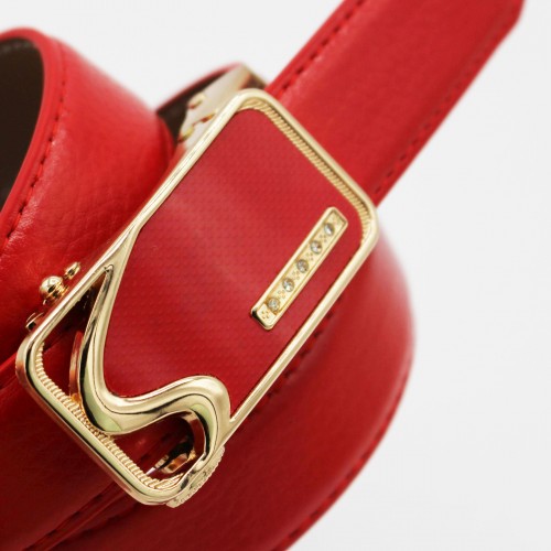 Leather belt with automatic buckle SEESE model