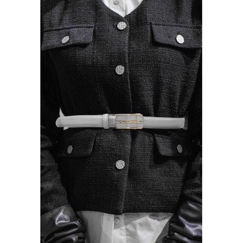 Leather belt with automatic buckle MOIS model