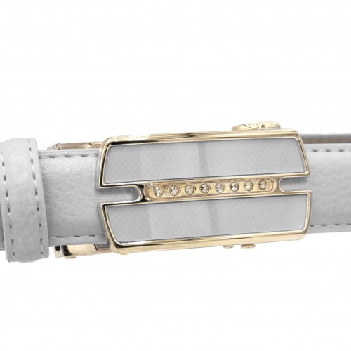 Leather belt with automatic buckle MOIS model