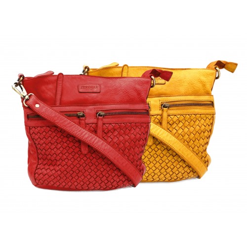 Braided leather bag 26x30x10 cm