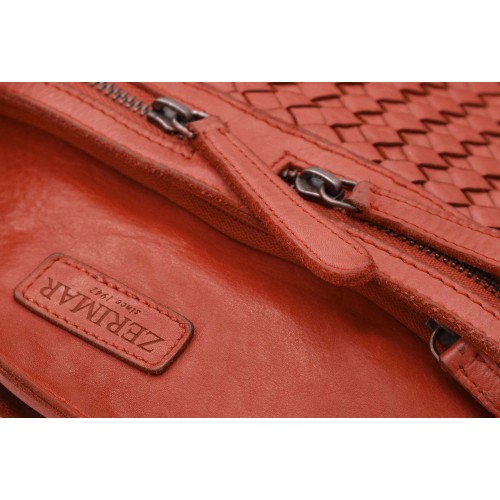 Braided leather bag 26x30x10 cm