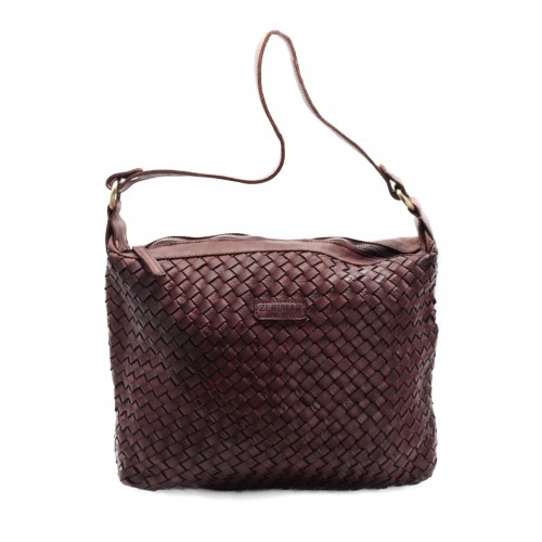 Braided leather bag 36x26x6 cm