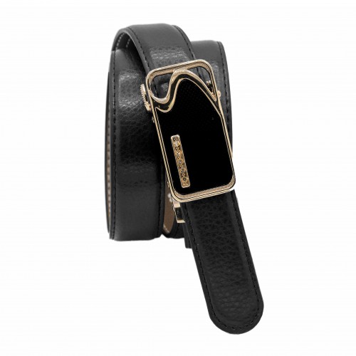 Pack 2 Leather belt with...