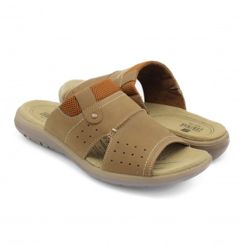 BLEND natural leather sandals
