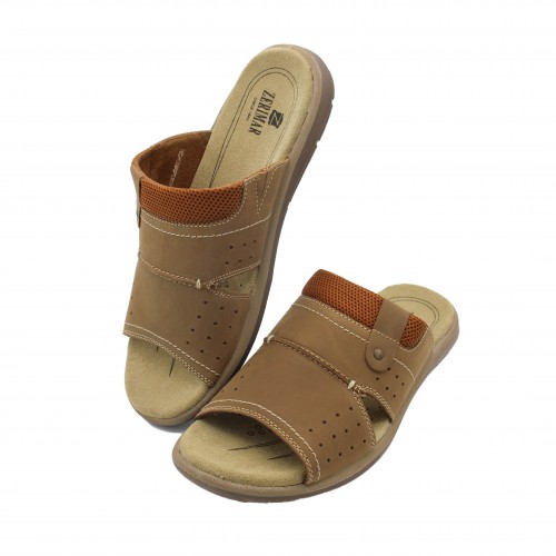 BLEND natural leather sandals