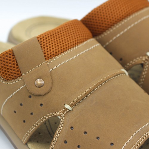 BLEND natural leather sandals
