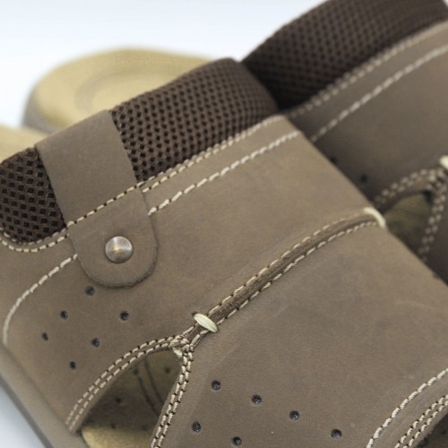 BLEND natural leather sandals