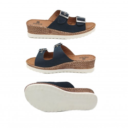 NONE model leather buckle sandals