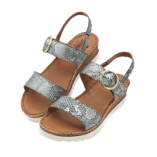 SITEA model leather buckle sandals