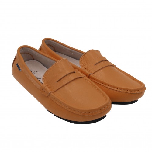 Leather moccasins with...