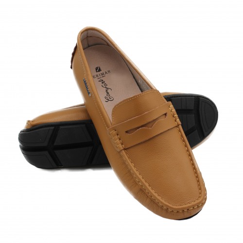Natural suede loafers with...