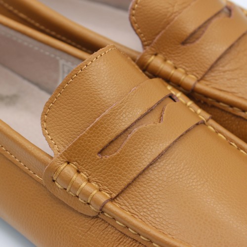Natural suede loafers with mask BINNY model