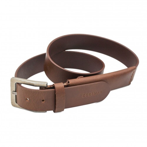 Leather belt with internal...