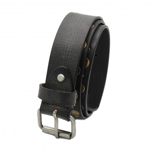 Leather belt with studs 39 mm