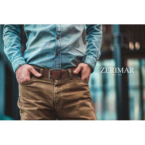 Leather belt 39 mm CANVELIER model