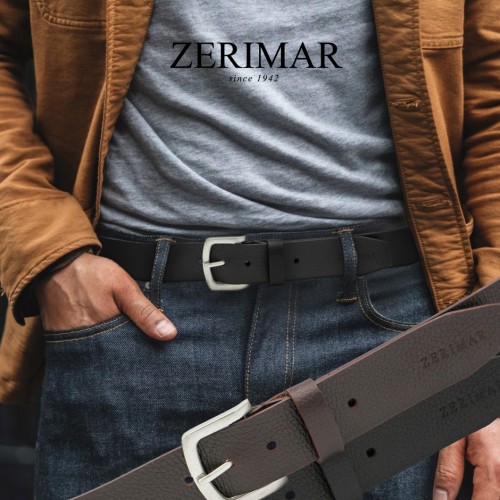 Leather belt 39 mm GRABEI model