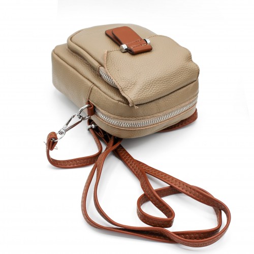 Small leather shoulder bag 18x12.5x8 cm