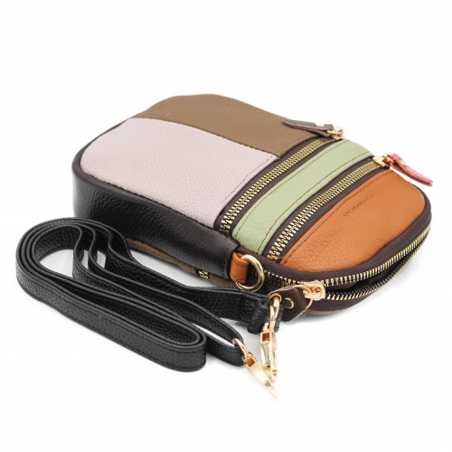 Small leather shoulder bag 19x13x4 cm