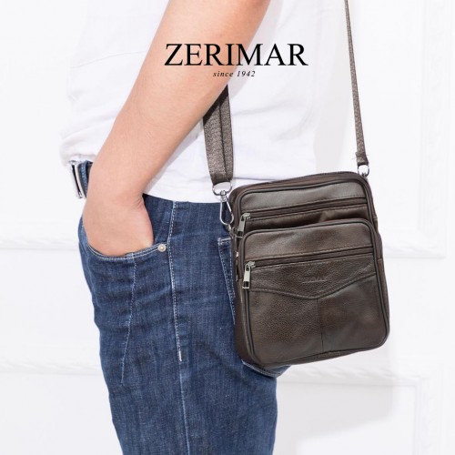 Leather shoulder bag CALATE 25x19x8 cm