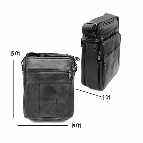 Leather shoulder bag CALATE 25x19x8 cm