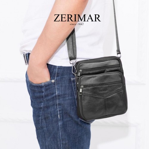 Leather shoulder bag CALATE 25x19x8 cm