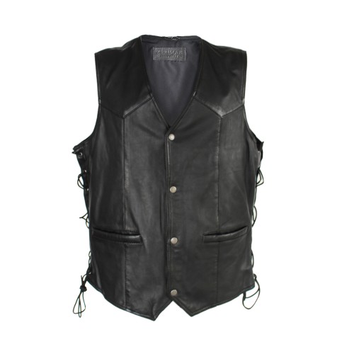 Leather vest with pockets...