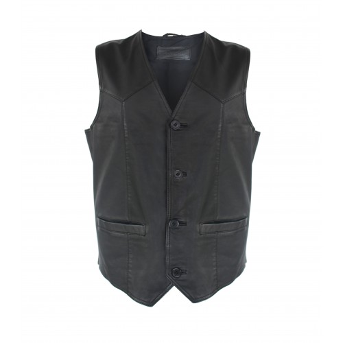 Leather vest with pockets...