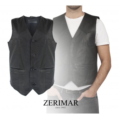 Leather vest with pockets...