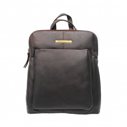 Zipper leather backpack 30x8x25 cm