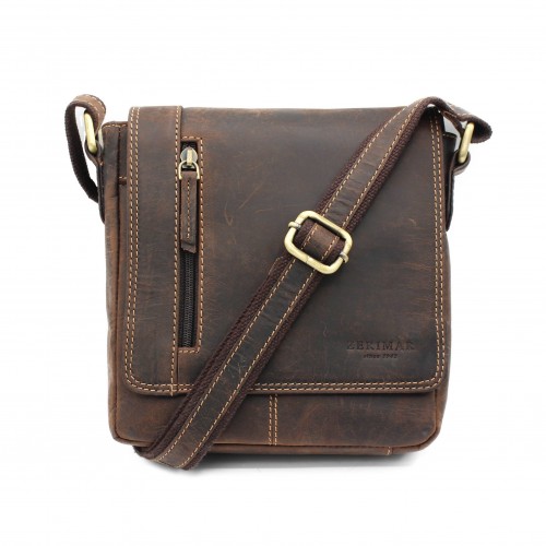 Leather shoulder bag LOSABE 22x20x5 cm