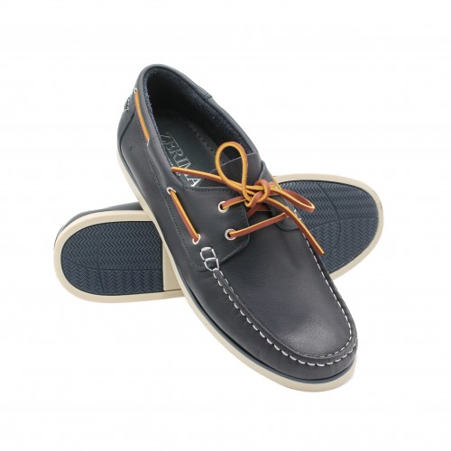 Leather moccasins with laces FIERO model