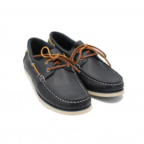 Leather moccasins with laces FIERO model