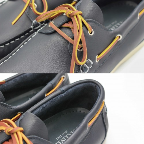 Leather moccasins with laces FIERO model
