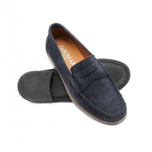 GLAMO model suede leather moccasins