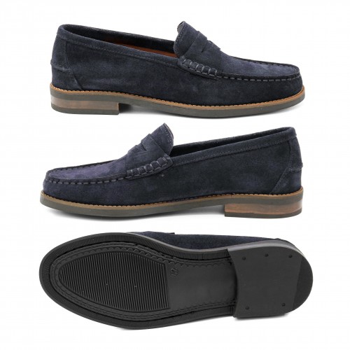 GLAMO model suede leather moccasins