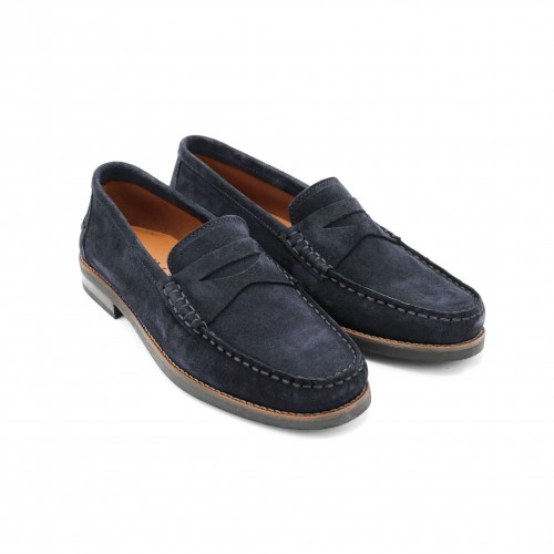 GLAMO model suede leather moccasins