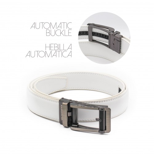 Leather belt with 3 cm...