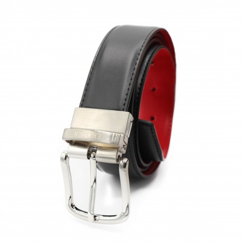 DOUBLO model 32 mm reversible leather belt