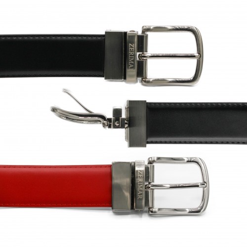 DOUBLO model 32 mm reversible leather belt
