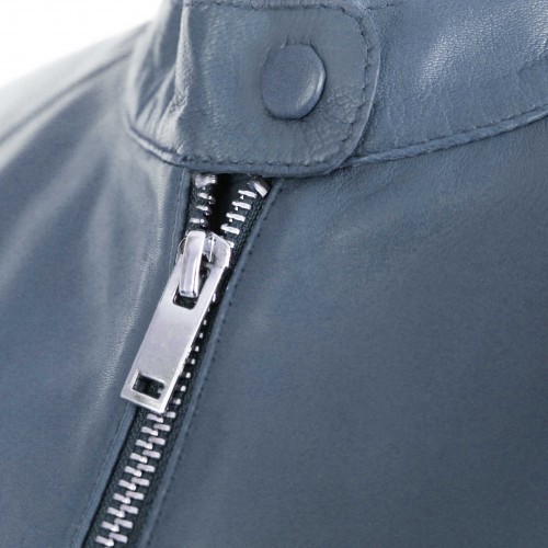 Leather jacket with zipper FAZA model